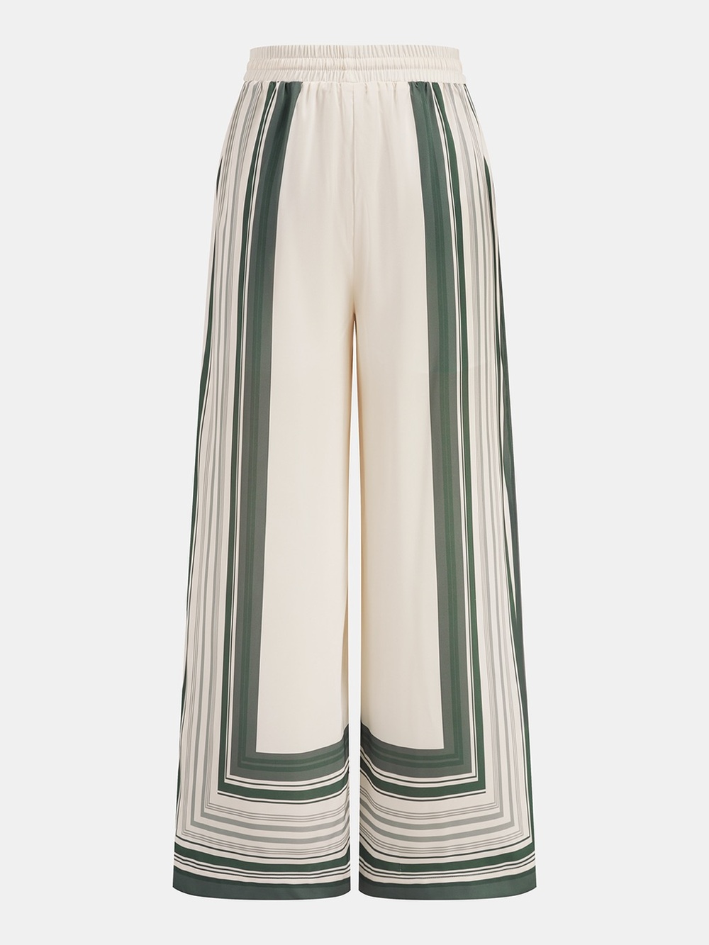 Commense Cream and Olive Wide-Leg Jumpsuit - Picture 5 of 7
